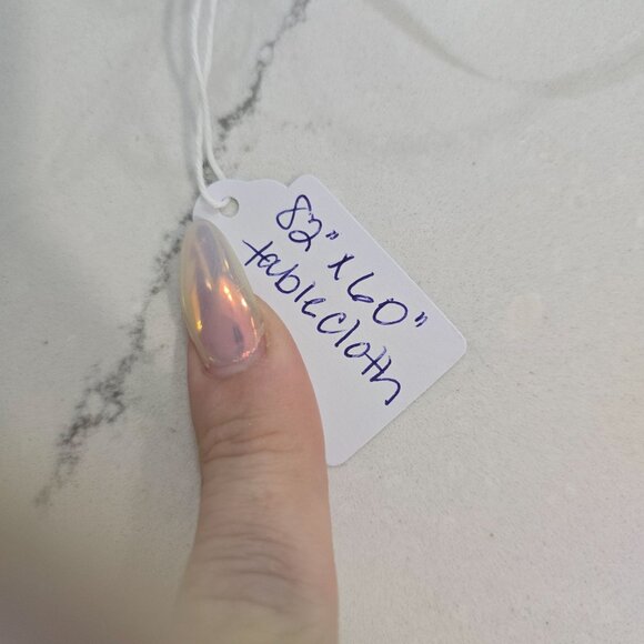 Vera Bradley Vintage Floral rectangle Tablecloth 82" X 160" Blue green White - Picture 3 of 6